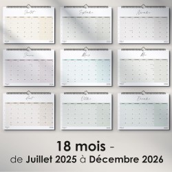 Calendrier Mural 2026 A4 – Planificateur Annuel Mensuel Juillet 2025 à Décembre 2026 – Parfait pour Maison Bureau École et Famil