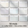 Calendrier Mural 2026 A4 – Planificateur Annuel Mensuel Juillet 2025 à Décembre 2026 – Parfait pour Maison Bureau École et Famil