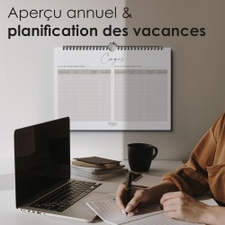Calendrier Mural 2026 A4 – Planificateur Annuel Mensuel Juillet 2025 à Décembre 2026 – Parfait pour Maison Bureau École et Famil