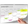 Calendrier Mural 2026 A4 – Planificateur Annuel Mensuel Juillet 2025 à Décembre 2026 – Parfait pour Maison Bureau École et Famil
