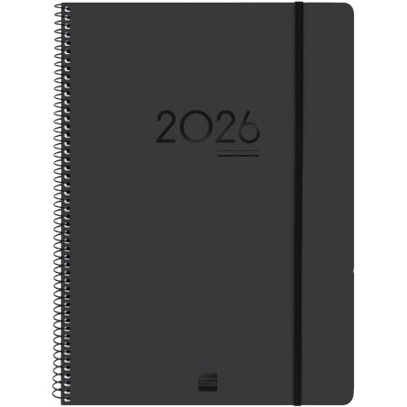 Finocam – Agenda Ikon 16 mois 2025-2026 Semaine sur 2 pages Présentation Verticale Septembre 2025-Décembre 2026 (16 mois) Noir I