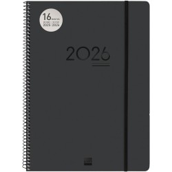 Finocam – Agenda Ikon 16 mois 2025-2026 Semaine sur 2 pages Présentation Verticale Septembre 2025-Décembre 2026 (16 mois) Noir I