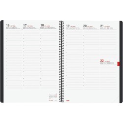 Finocam – Agenda Ikon 16 mois 2025-2026 Semaine sur 2 pages Présentation Verticale Septembre 2025-Décembre 2026 (16 mois) Noir I