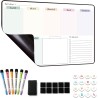 Calendrier Magnetique Organisateur Tableau Frigo, Planning Semaine Magnetique, Planificateur de Menus/Repas, Planificateur Hebdo