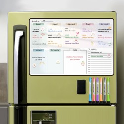 Calendrier Magnetique Organisateur Tableau Frigo, Planning Semaine Magnetique, Planificateur de Menus/Repas, Planificateur Hebdo