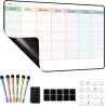 Calendrier Tableau Organisateur Magnetique Frigo, Planning Semaine/Mensuel Frigo Magnétique,Planificateur Hebdomadaire, 42×28cm 
