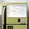 Calendrier Tableau Organisateur Magnetique Frigo, Planning Semaine/Mensuel Frigo Magnétique,Planificateur Hebdomadaire, 42×28cm 