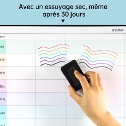 Planning Semaine, Calendrier magnetique Frigo,Tableau Organisateur Familial,Planificateur des Menus/Repas Hebdomadaire 42×28cm e