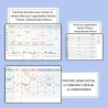 Planning Semaine,Calendrier magnetique Frigo,emploi du temps,Planificateur Hebdomadaire,Tableau Organisateur Familial, Planning 
