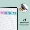 Planning Semaine, Calendrier Frigo magnetique,Planificateur Hebdomadaire,Tableau Organisateur Familial effacable 42×28cm en Fran