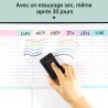 Planning Semaine, Calendrier Frigo magnetique,Planificateur Hebdomadaire,Tableau Organisateur Familial effacable 42×28cm en Fran