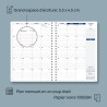 POPRUN Agenda 2026 Semainier A4 Grand Format 29,7 x 21 cm en Français - Couverture Souple en PU Cuir Spirale, Intervalles de 15 