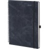 POPRUN Agenda Scolaire 2026 Semainier A4 Grand Format 29,7 x 21 cm en Français - Couverture Souple en PU Cuir Spirale, Intervall