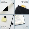 POPRUN Agenda Scolaire 2026 Semainier A4 Grand Format 29,7 x 21 cm en Français - Couverture Souple en PU Cuir Spirale, Intervall