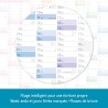 Häfft® Calendrier mural XXL 2026 A1+ de papier en français (63 x 89 cm) plié "Rainbow" + agenda annuel A4 gratuit, avec jours fé