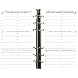 Exacompta - 18240E - Recharge Exatime 17 - 10,5 x 17,2 cm - Semainier Septembre 2024 à décembre 2025 - 16 mois