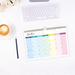Calendrier 2026 Mural Coloré 31 x 21cm Familial Calendrier 2025 2026 Scolaire 18 mois Septembre 2025 à Décembre 2026 Mensuel Pro