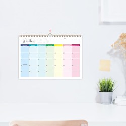 Calendrier 2026 Mural Coloré 31 x 21cm Familial Calendrier 2025 2026 Scolaire 18 mois Septembre 2025 à Décembre 2026 Mensuel Pro