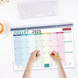 Calendrier 2026 Mural Grand Coloré Avec Couverture Imperméable Calendrier Familial Juil. 2025 à Déc.‌ 2026 Planificateur Organis