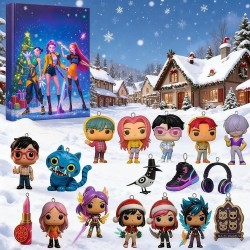 𝐊-𝐏𝐎𝐏 𝐃emon 𝐇unters Calendrier De L'Avent 2025, 24 Porte-CléS Mignons, Calendrier De L Avent De NoëL 2025, DéCorations De NoëL E