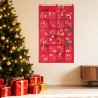 DPKOW Paillettes Tissu Calendrier de l'Avent à Remplir Soit Même, Or Rouge Vide Calendrier de l'Avent a Faire Bricolage Calendri