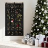 DPKOW Brodé Tissu Calendrier de l'Avent à Remplir, Noir Or Vide Calendrier de l'Avent a Faire Soi Même Calendriers de Noël Reuti