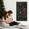 DPKOW Brodé Tissu Calendrier de l'Avent à Remplir, Noir Or Vide Calendrier de l'Avent a Faire Soi Même Calendriers de Noël Reuti