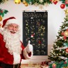 DPKOW Brodé Tissu Calendrier de l'Avent à Remplir, Noir Or Vide Calendrier de l'Avent a Faire Soi Même Calendriers de Noël Reuti