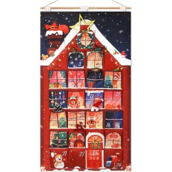 DPKOW Creatif Maison Calendrier de l'Avent à Remplir Soit Même, Tissu Calendrier de l'Avent Vide DIY Calendriers de Noël pour Ca
