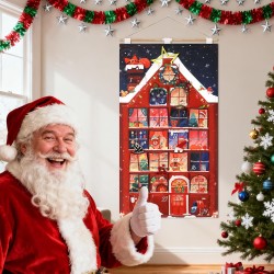 DPKOW Creatif Maison Calendrier de l'Avent à Remplir Soit Même, Tissu Calendrier de l'Avent Vide DIY Calendriers de Noël pour Ca