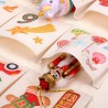 DPKOW Deutsch 24 Adventskalender zum Befüllen Stoff, 1 BIS 24 Zahlen Adventskalender Hängende Tüten für Kinder Weihnachten Gesch