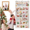 DPKOW Deutsch 24 Adventskalender zum Befüllen Stoff, 1 BIS 24 Zahlen Adventskalender Hängende Tüten für Kinder Weihnachten Gesch