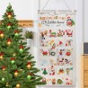 DPKOW Deutsch 24 Adventskalender zum Befüllen Stoff, 1 BIS 24 Zahlen Adventskalender Hängende Tüten für Kinder Weihnachten Gesch