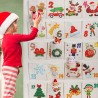 DPKOW Deutsch 24 Adventskalender zum Befüllen Stoff, 1 BIS 24 Zahlen Adventskalender Hängende Tüten für Kinder Weihnachten Gesch