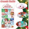 DPKOW Français Calendrier de l'Avent à Remplir 2025, Vide Calendrier de l'Avent a Remplir Soit Meme, Tissu Calendrier de l'Avent