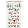 DPKOW Hiver Animaux Calendrier de l'Avent à Remplir Soit Même, Vide Calendrier de l'Avent Tissu DIY Calendriers de Noël pour Cad