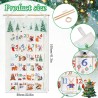 DPKOW Hiver Animaux Calendrier de l'Avent à Remplir Soit Même, Vide Calendrier de l'Avent Tissu DIY Calendriers de Noël pour Cad