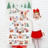 DPKOW Hiver Animaux Calendrier de l'Avent à Remplir Soit Même, Vide Calendrier de l'Avent Tissu DIY Calendriers de Noël pour Cad