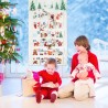 DPKOW Hiver Animaux Calendrier de l'Avent à Remplir Soit Même, Vide Calendrier de l'Avent Tissu DIY Calendriers de Noël pour Cad