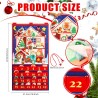 DPKOW 2025 Calendrier de l'Avent de Noël en Feutre avec 24 Pochettes et Un Poteau, Calendrier de l'Avent à Remplir avec 24 Deco 