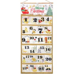 DPKOW Tissu Calendrier de l'Avent à Remplir 2025, Vide Calendrier de l'Avent a Remplir Soit Meme, Bricolage Calendrier de l'Aven