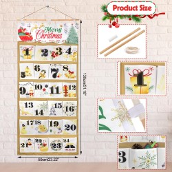 DPKOW Tissu Calendrier de l'Avent à Remplir 2025, Vide Calendrier de l'Avent a Remplir Soit Meme, Bricolage Calendrier de l'Aven
