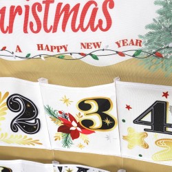 DPKOW Tissu Calendrier de l'Avent à Remplir 2025, Vide Calendrier de l'Avent a Remplir Soit Meme, Bricolage Calendrier de l'Aven
