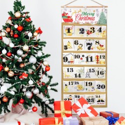 DPKOW Tissu Calendrier de l'Avent à Remplir 2025, Vide Calendrier de l'Avent a Remplir Soit Meme, Bricolage Calendrier de l'Aven