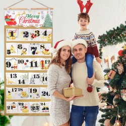 DPKOW Tissu Calendrier de l'Avent à Remplir 2025, Vide Calendrier de l'Avent a Remplir Soit Meme, Bricolage Calendrier de l'Aven
