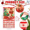 DPKOW Calendrier de l'Avent 2025 de Noël en Feutre avec 24 Poches et Un Poteau, Calendrier de l'Avent à Remplir avec 24 Deco Noe