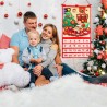 DPKOW Calendrier de l'Avent 2025 de Noël en Feutre avec 24 Poches et Un Poteau, Calendrier de l'Avent à Remplir avec 24 Deco Noe