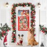DPKOW Calendrier de l'Avent Chien 2025, calendrier de l'Avent à remplir en tissu réutilisable avec 24 poches & poteau, calendrie