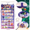 DPKOW Calendrier de l'Avent 2025, calendrier de l'Avent de Noël en tissu réutilisable avec 24 poches & poteau, décorations de No