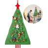 DPKOW 2025 Calendrier de l'Avent pour sapin de Noël à remplir Tissu, 125 x 69 cm Calendrier de l'Avent Tapisserie à suspendre Ré